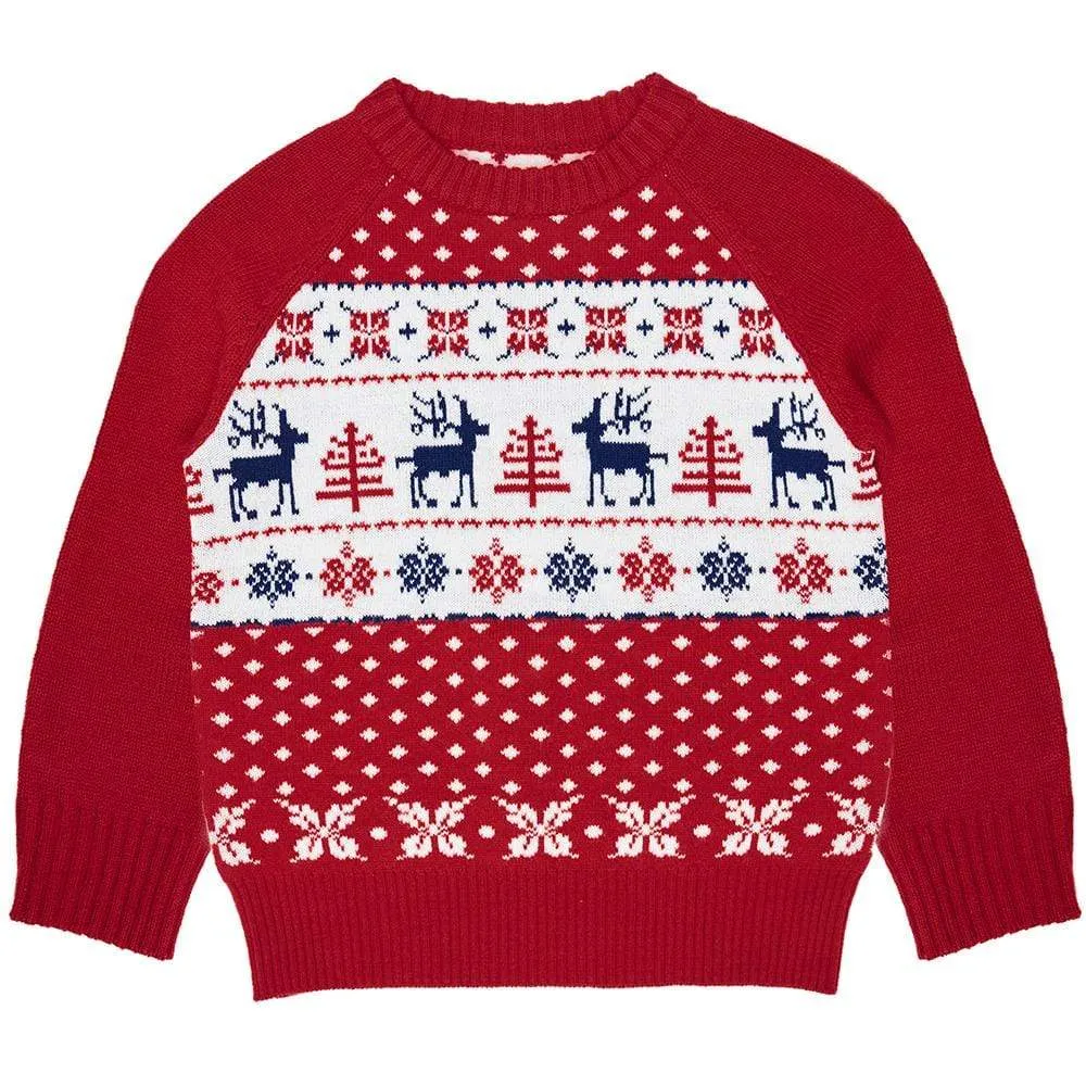 Holiday Family Matching Sweater in Tango Red for All