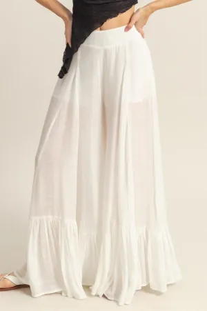 HYFVE High-Waist Ruffle Flare Pants