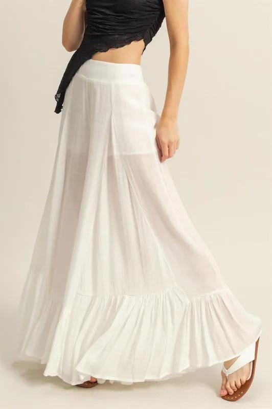 HYFVE High-Waist Ruffle Flare Pants