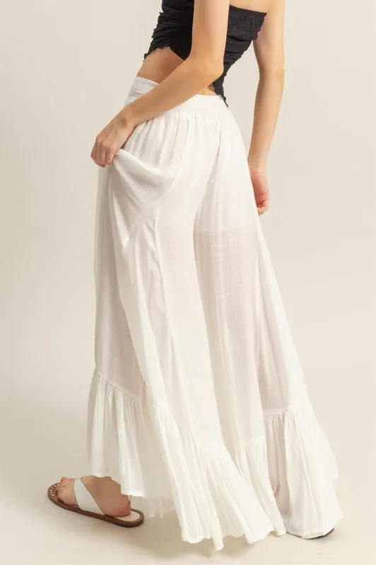 HYFVE High-Waist Ruffle Flare Pants