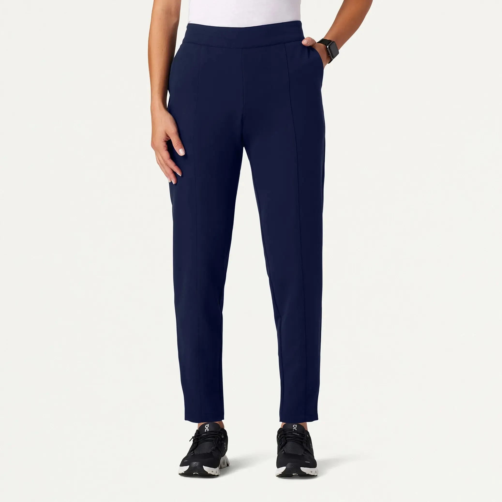 Jaanuu Women's Lio Tapered 5-Pocket Scrub Pant - Midnight Navy