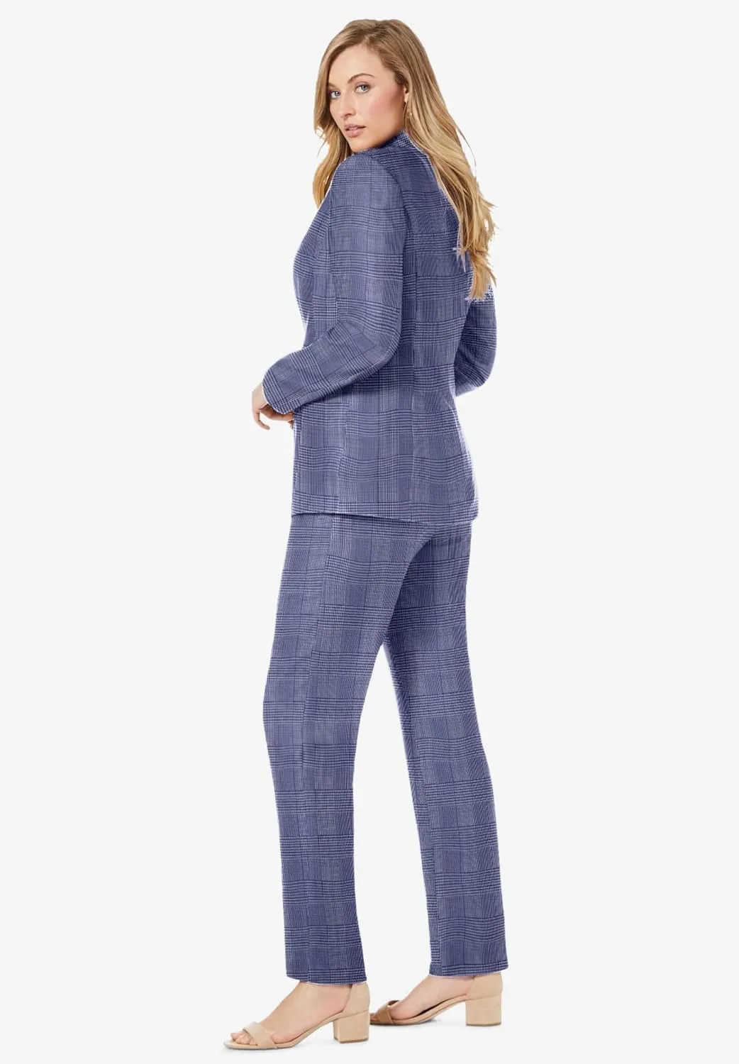 Jessica London Women's Plus Size Two Piece Single Breasted Pant Suit Set