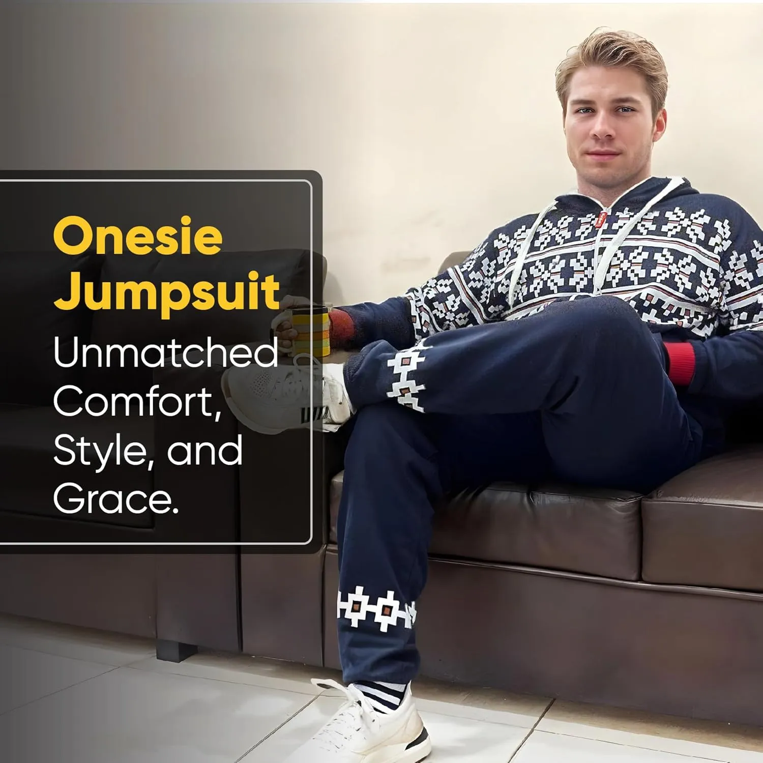 Juicy Trendz Adult Onesie Pajamas for Men are the perfect cozy stock filler