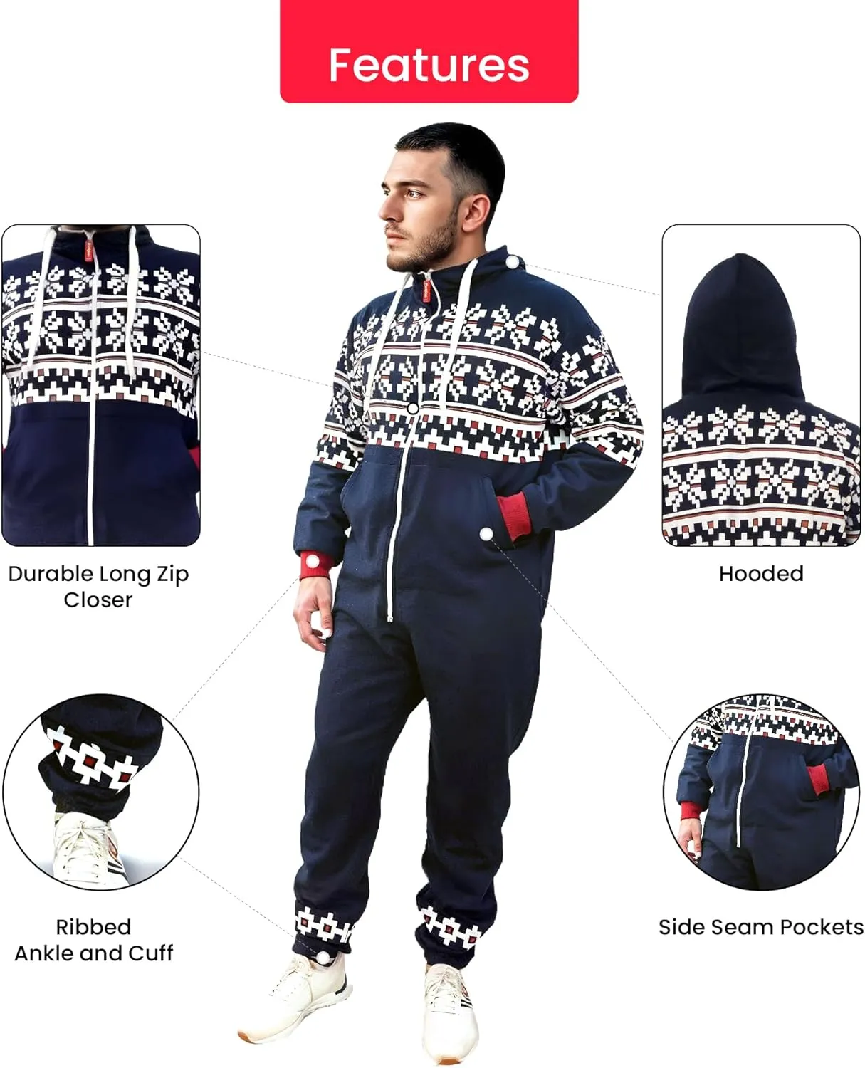 Juicy Trendz Adult Onesie Pajamas for Men are the perfect cozy stock filler