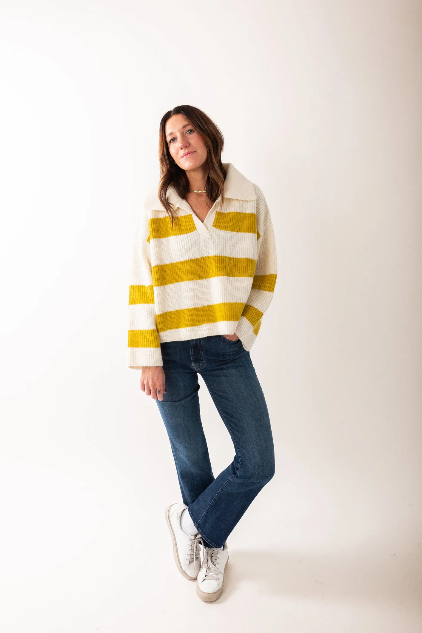Kate Stripe Drop Shoulder Sweater