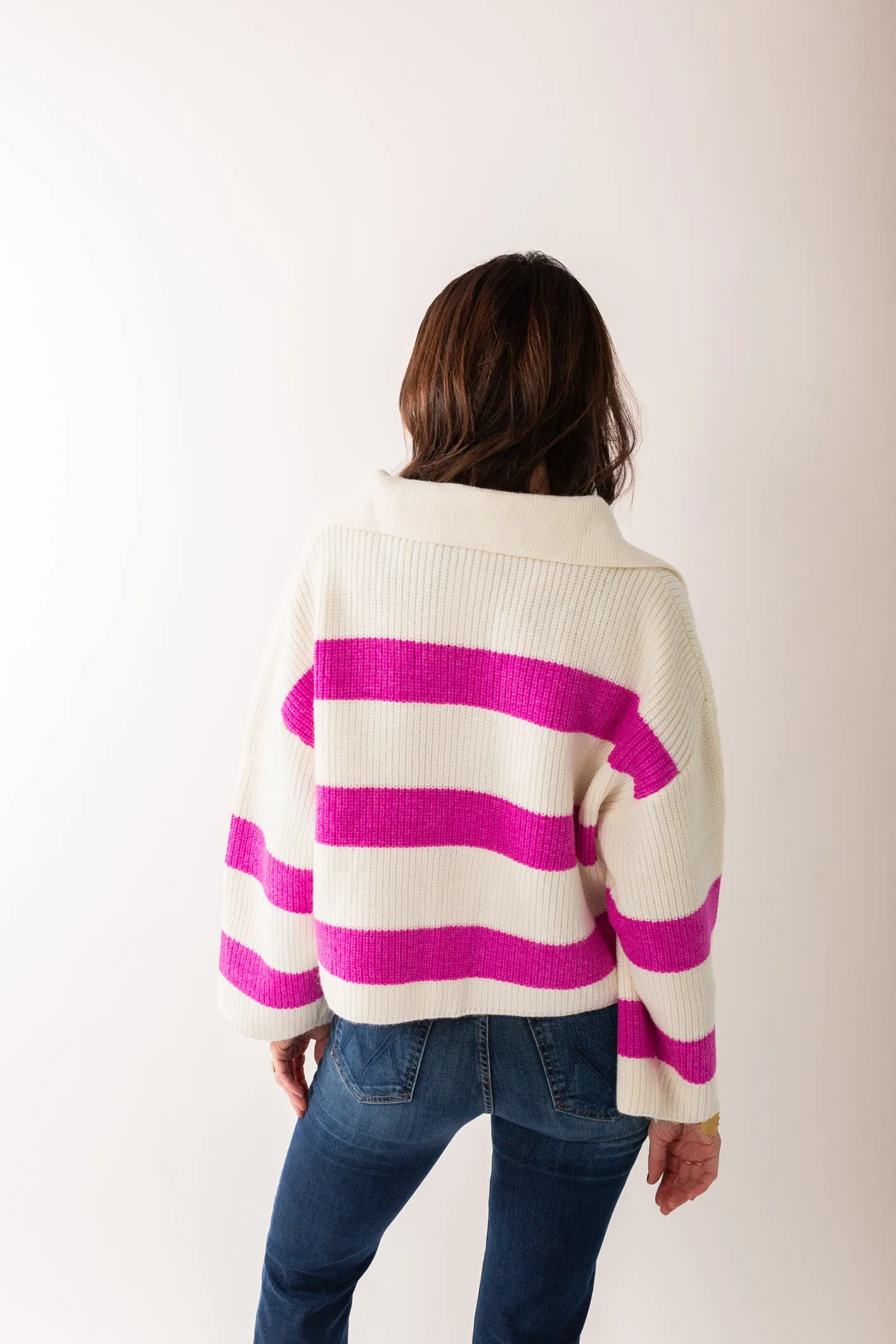 Kate Stripe Drop Shoulder Sweater