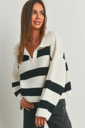 Kate Stripe Drop Shoulder Sweater
