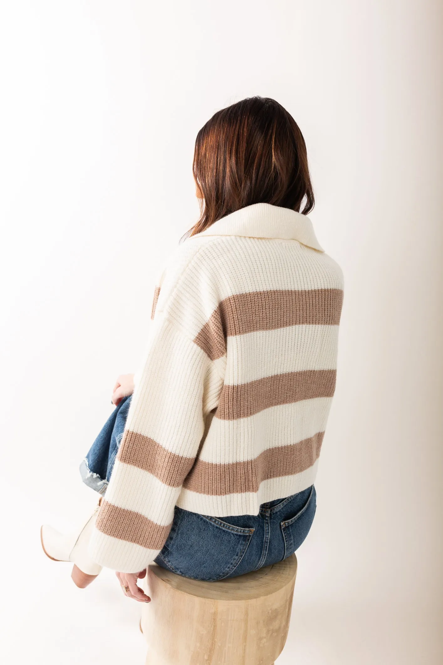Kate Stripe Drop Shoulder Sweater