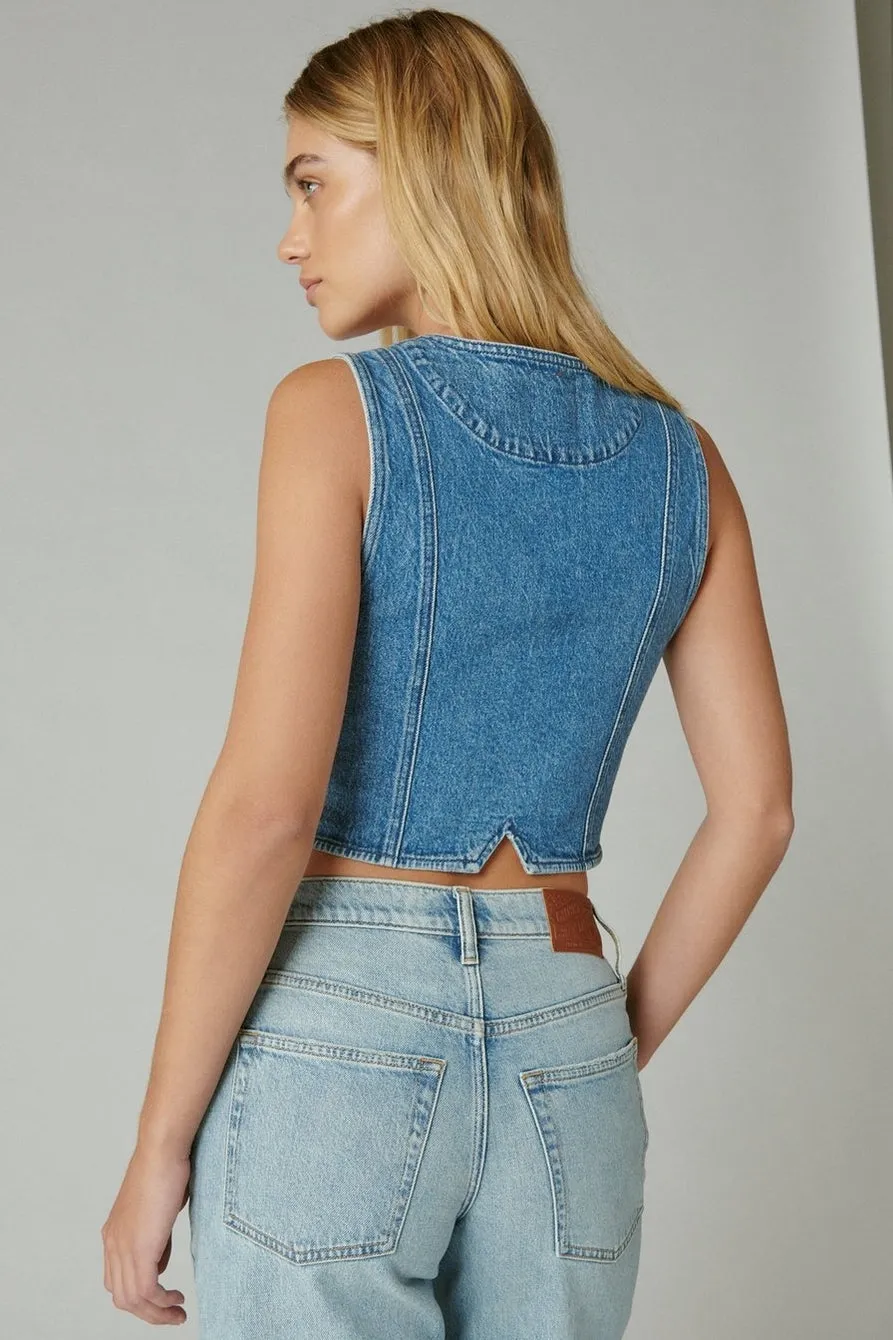 Legend Indigo Denim Vest - Kiss the Sky