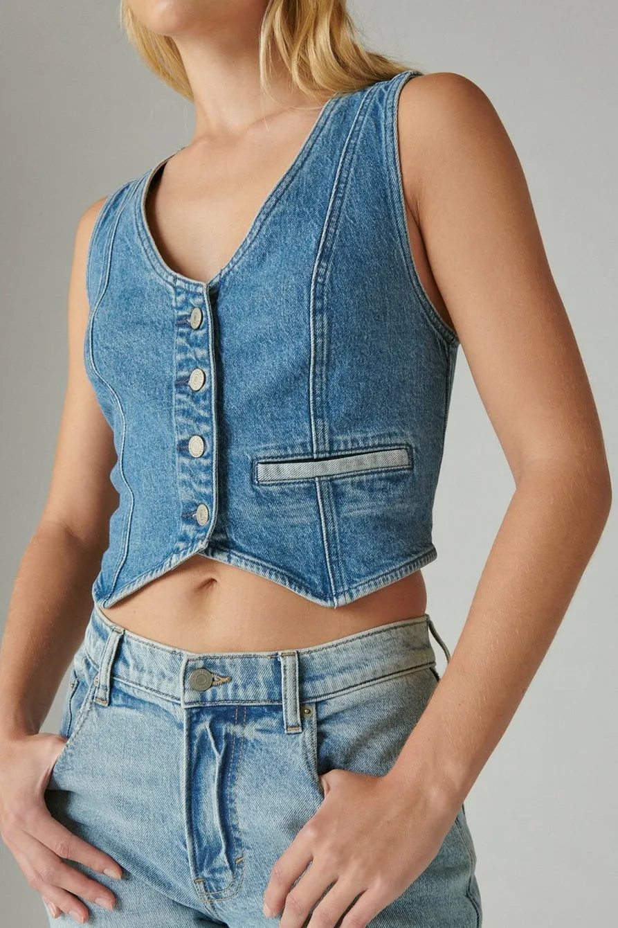 Legend Indigo Denim Vest - Kiss the Sky