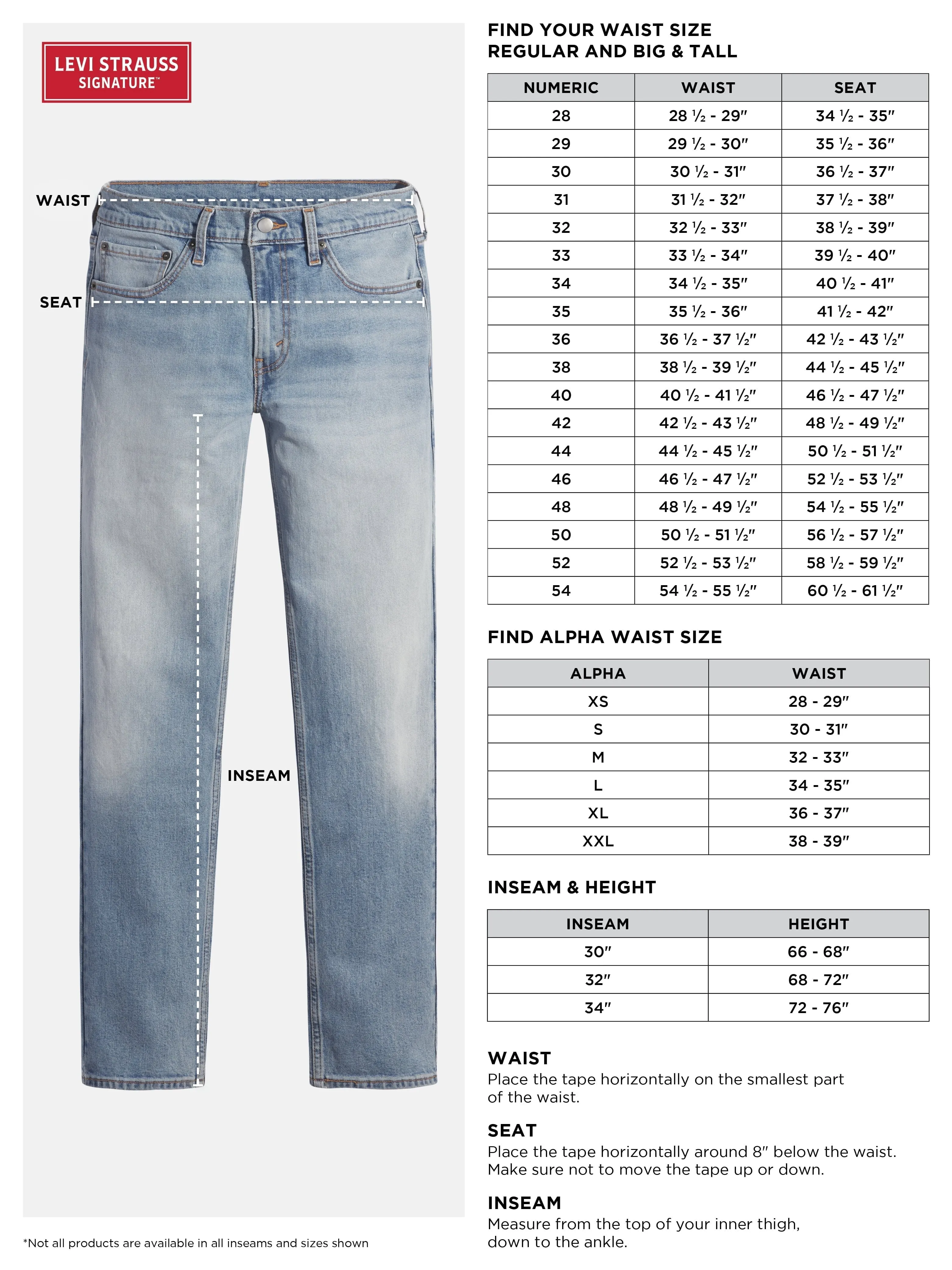 Levi Strauss Signature Men's and Big and Tall Athletic Fit Jeans