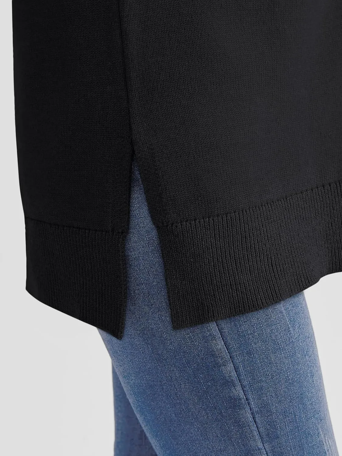 LILLUSORY Women V Neck Sweater Vest Oversized Long Cardigan Casual Vest Tops 2024 Trendy