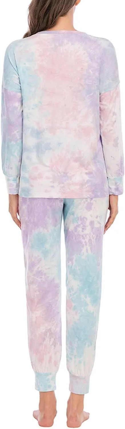 Lu's Chic Women's Lounge Sets 2 piece Pajama Long Sleeve Soft Cotton Loungewear with Pockets