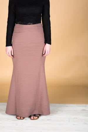 Mauve Zipper Pencil Skirt