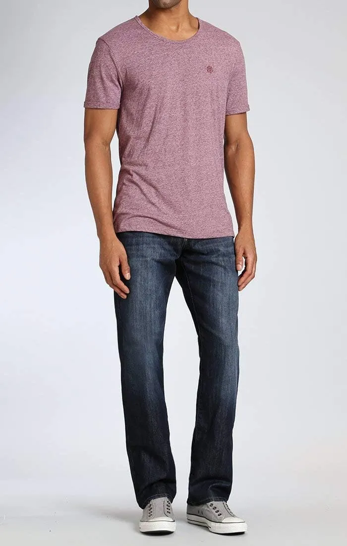 Mavi Men's Matt Mid Rise Straight Leg Jeans - Premium Relaxed Fit Denim Jeans