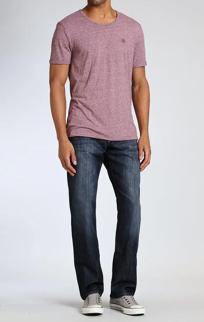 Mavi Men's Matt Mid Rise Straight Leg Jeans - Premium Relaxed Fit Denim Jeans