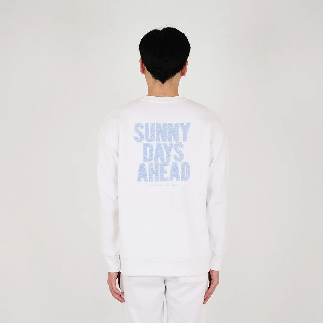 Men Embroidery Oversized Sweatshirt - Off White - SM2311170A