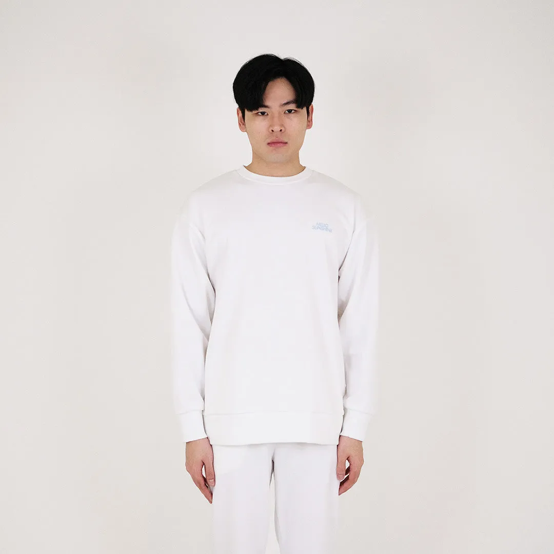 Men Embroidery Oversized Sweatshirt - Off White - SM2311170A