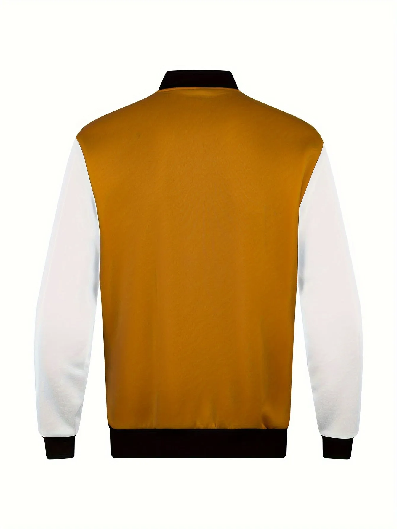 Mens Stylish Globe Print Varsity Jacket | Casual Coat