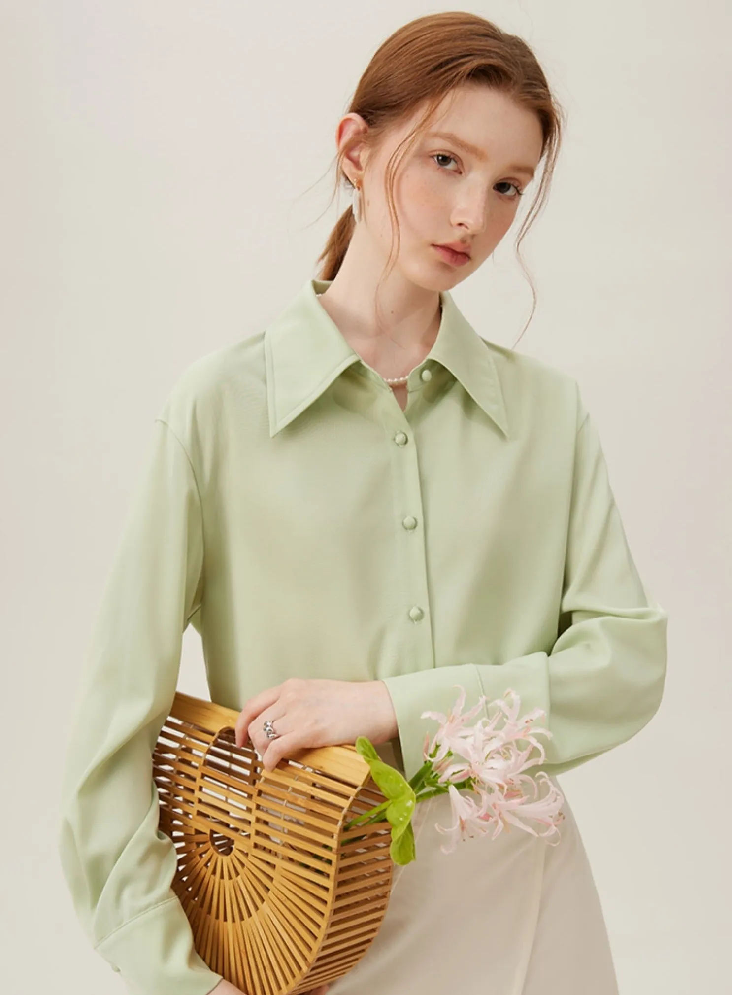 Mint Mambo Professional Satin Shirt