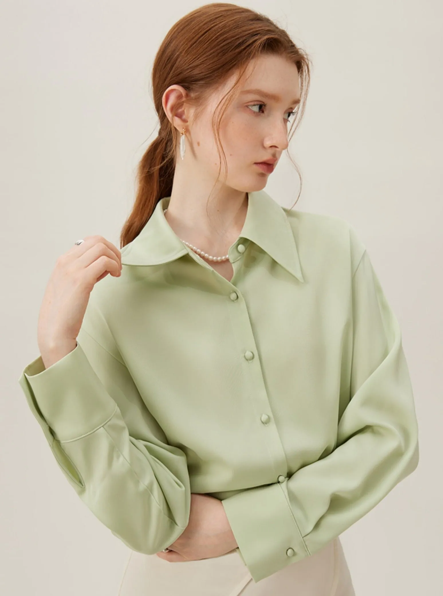 Mint Mambo Professional Satin Shirt
