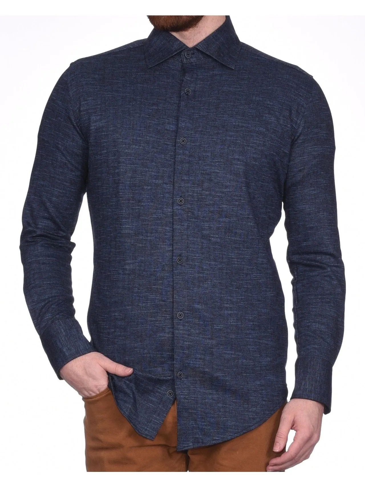 Montreux Men's 4 - Way Jersey Stretch Wrinkle Resistant Slim Fit Casual Shirt