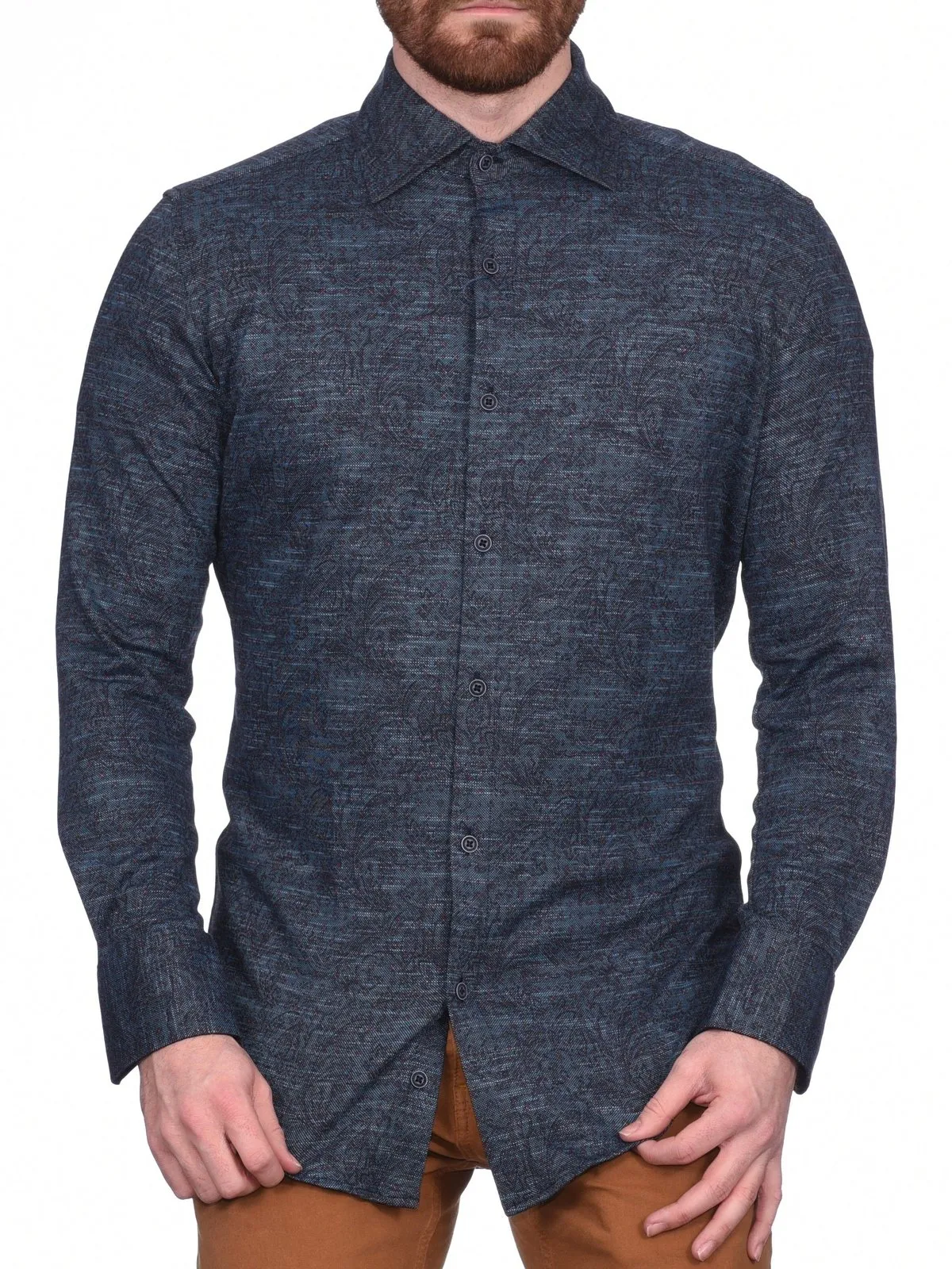 Montreux Men's 4 - Way Jersey Stretch Wrinkle Resistant Slim Fit Casual Shirt