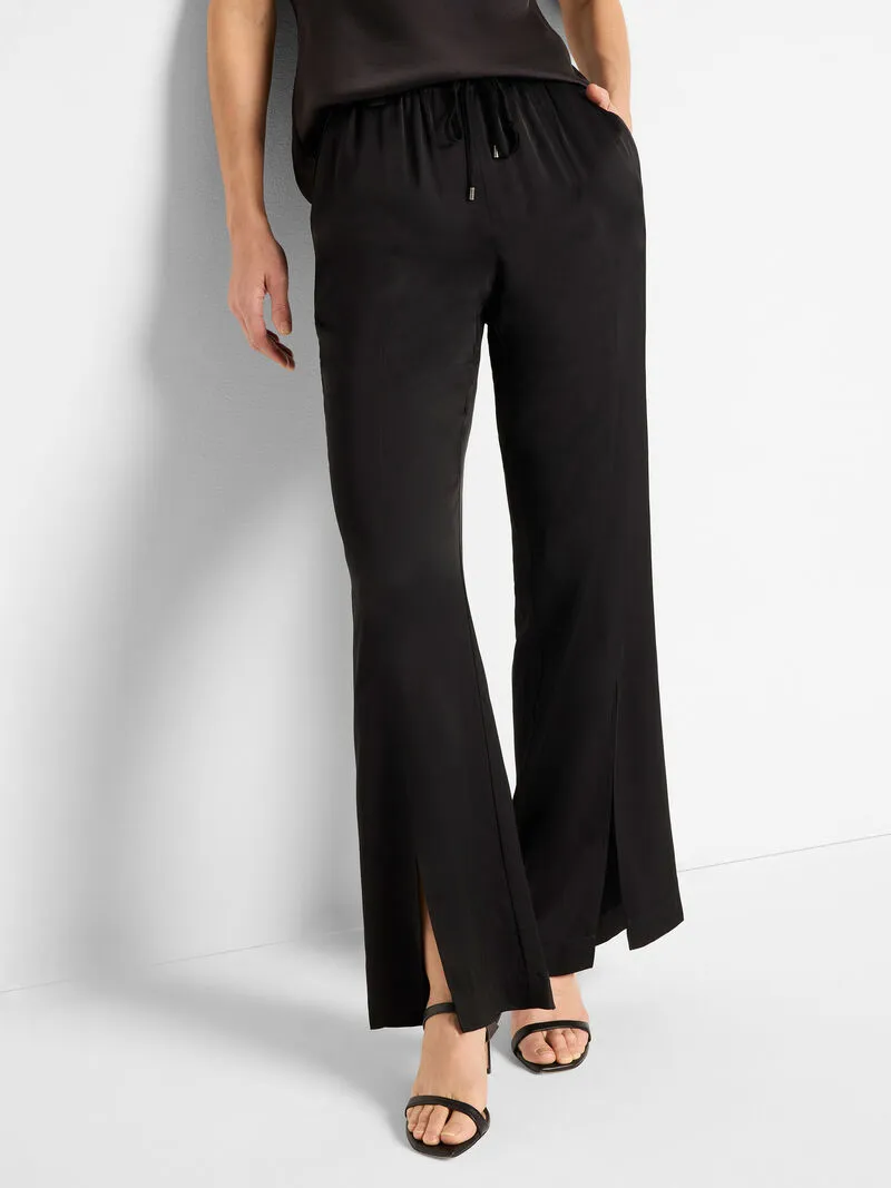 Nic   Zoe Social Edit Front Slit Pant in Black