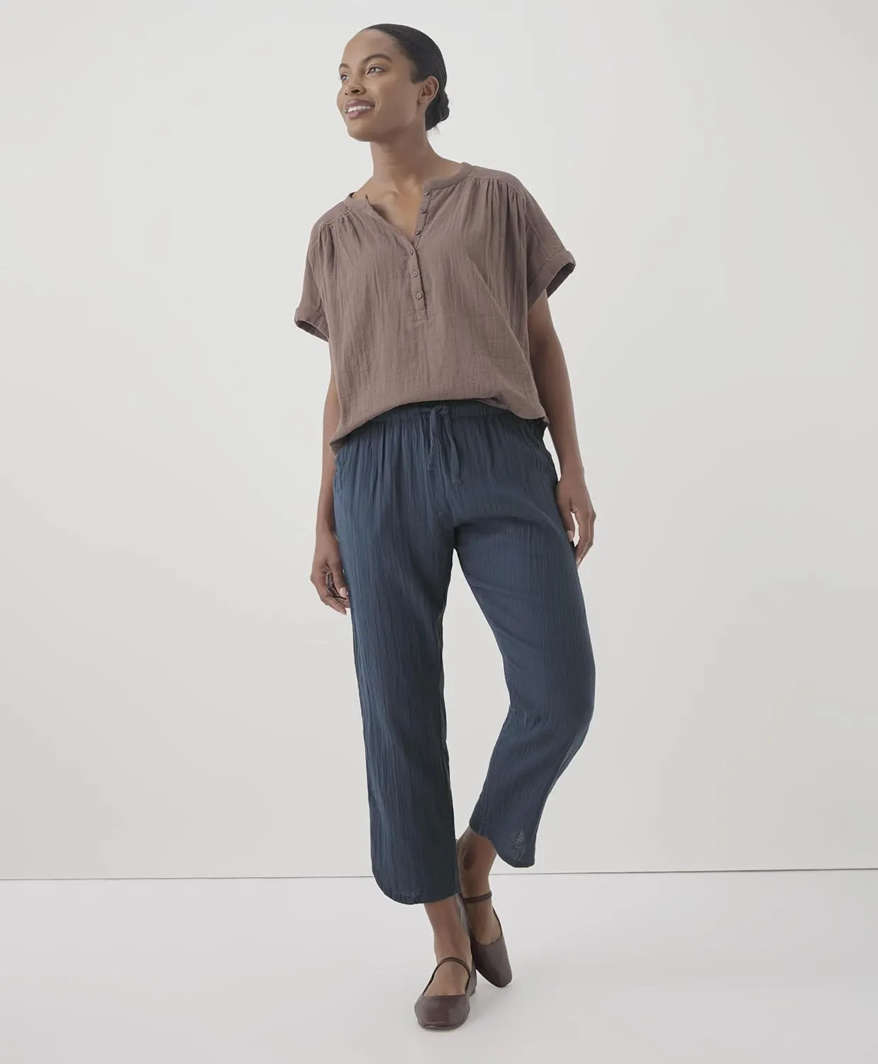 Pact Organic Cotton Women's Gauze Pull-On Casual Pants