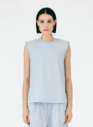 Padded Shoulder Sleeveless Top