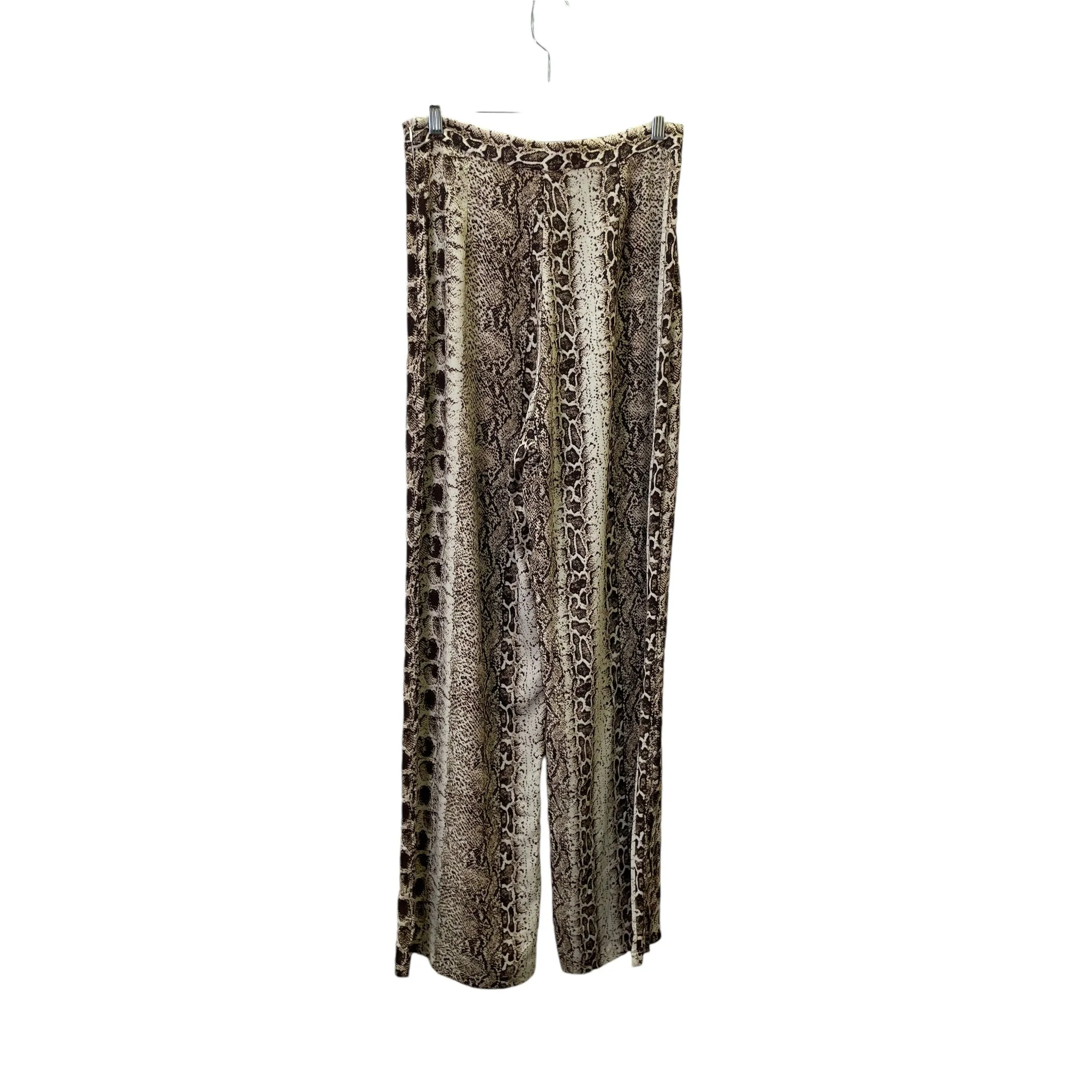 Pants Wide Leg By Pretty Little Thing In Snakeskin Print, Size:8