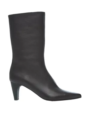 Platinum Mid Wooden Heel Bootie (Savana Black)