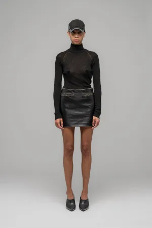 "UMA" LEATHER MINI SKIRT