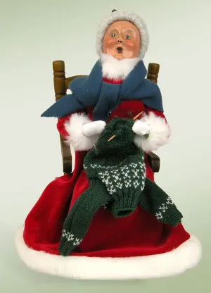 Red Velvet Mrs. Claus Knitting