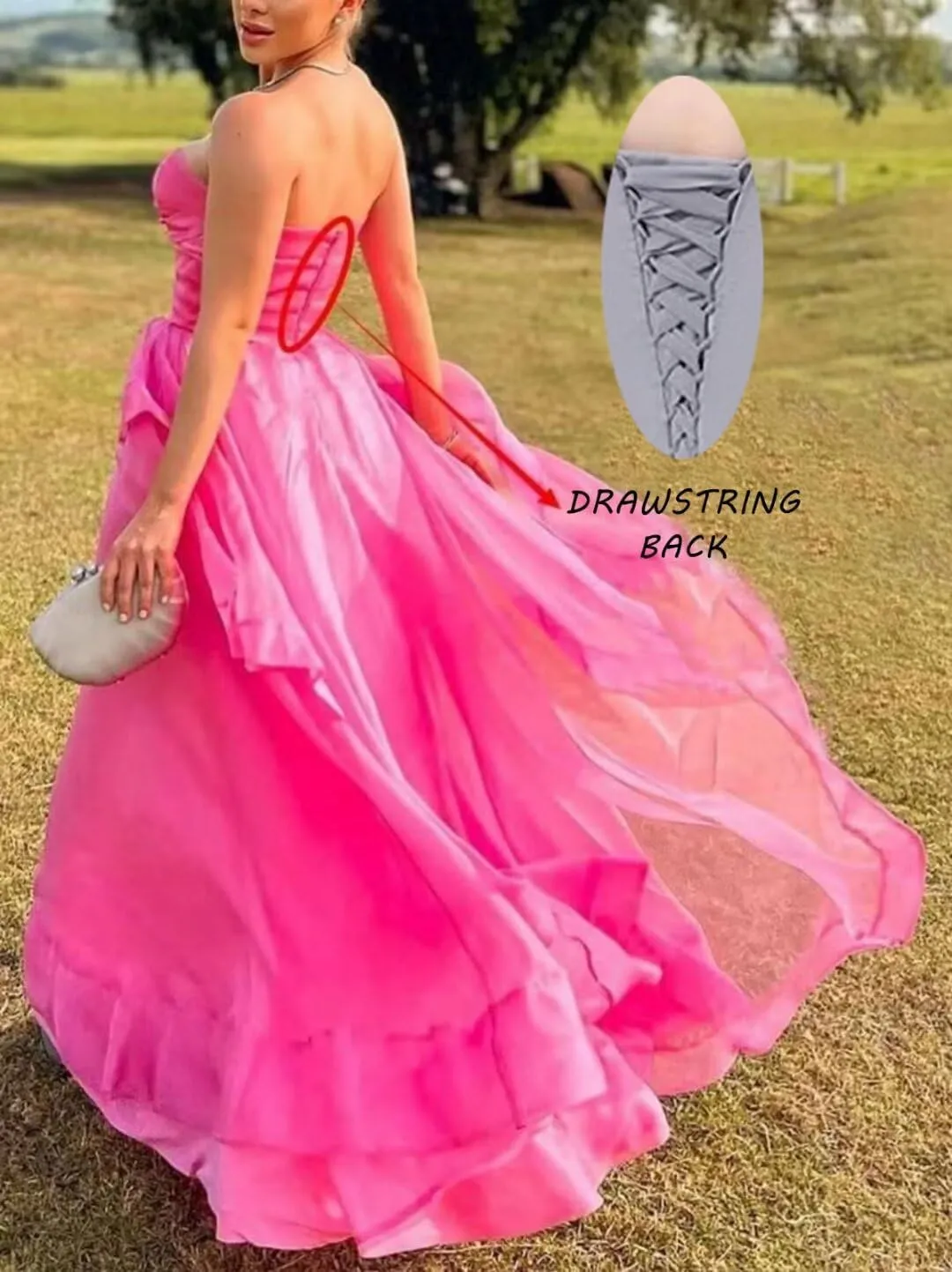 Ruffles Tulle Prom Dress Strapless Formal Evening Party Dresses 2025 Long Ball Gown A-Line Corset Tube Prom Gowns