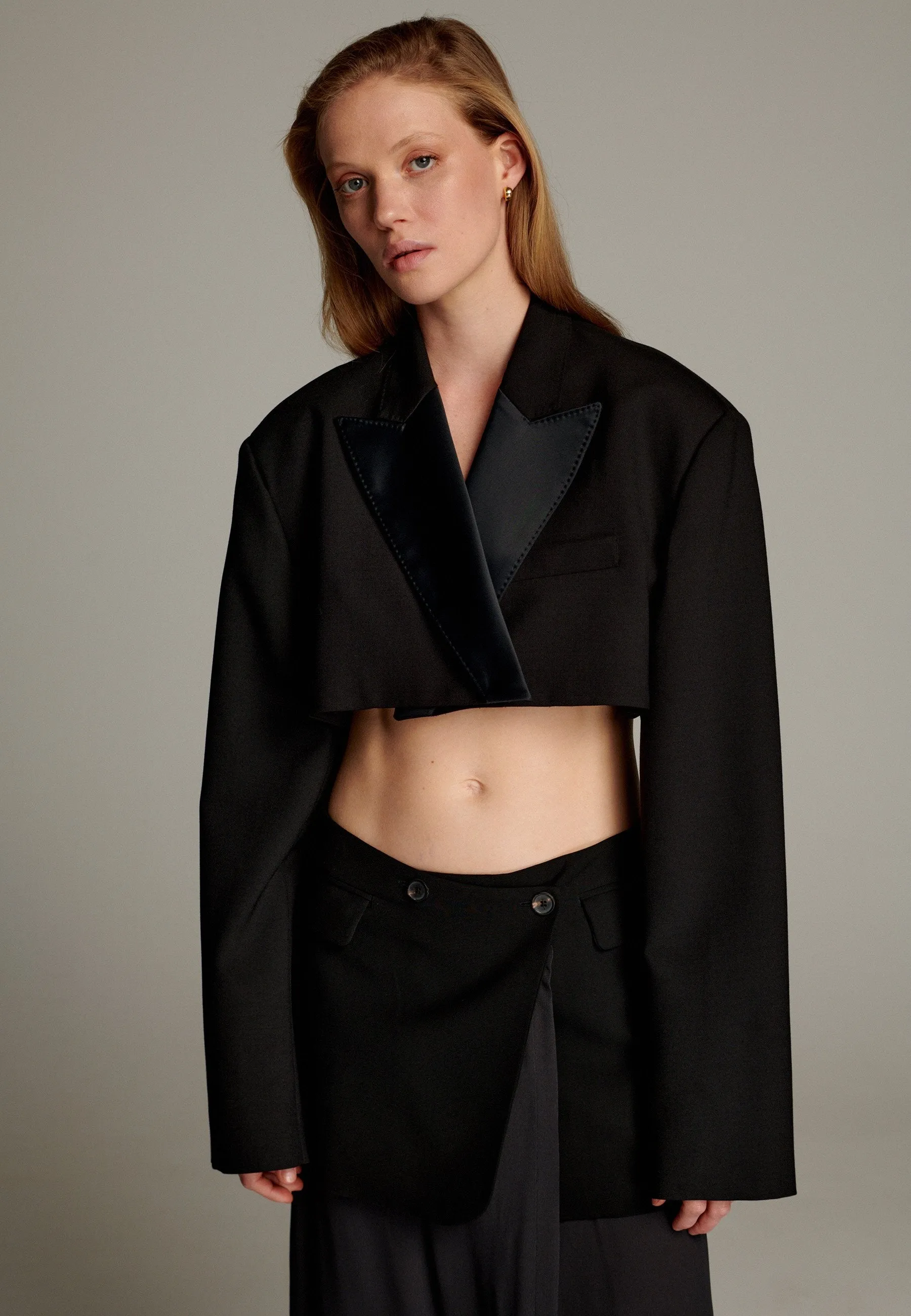 Smoking Short Blazer Black