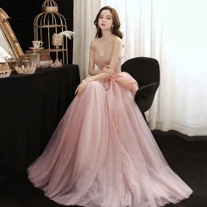Sweetheart Strapless A Line Prom Dress Cute Pink Formal Party Gown 651