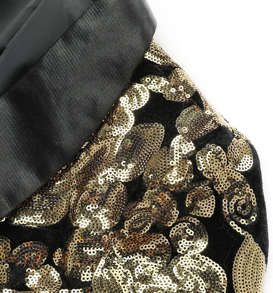 SWOTGdoby Boys Blazers Slim Fit Suit Jacket Formal Tuxedo Blazer Golden Shiny Dress Coat Ring Bearer Outfit for Party Prom