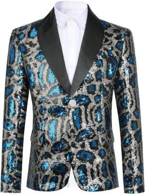 SWOTGdoby Boys Blazers Slim Fit Suit Jacket Formal Tuxedo Blazer Golden Shiny Dress Coat Ring Bearer Outfit for Party Prom