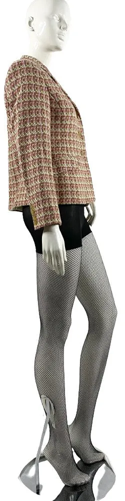 Talbots Blazer Boucle Pink and Green Size 6P  SKU 000315-7