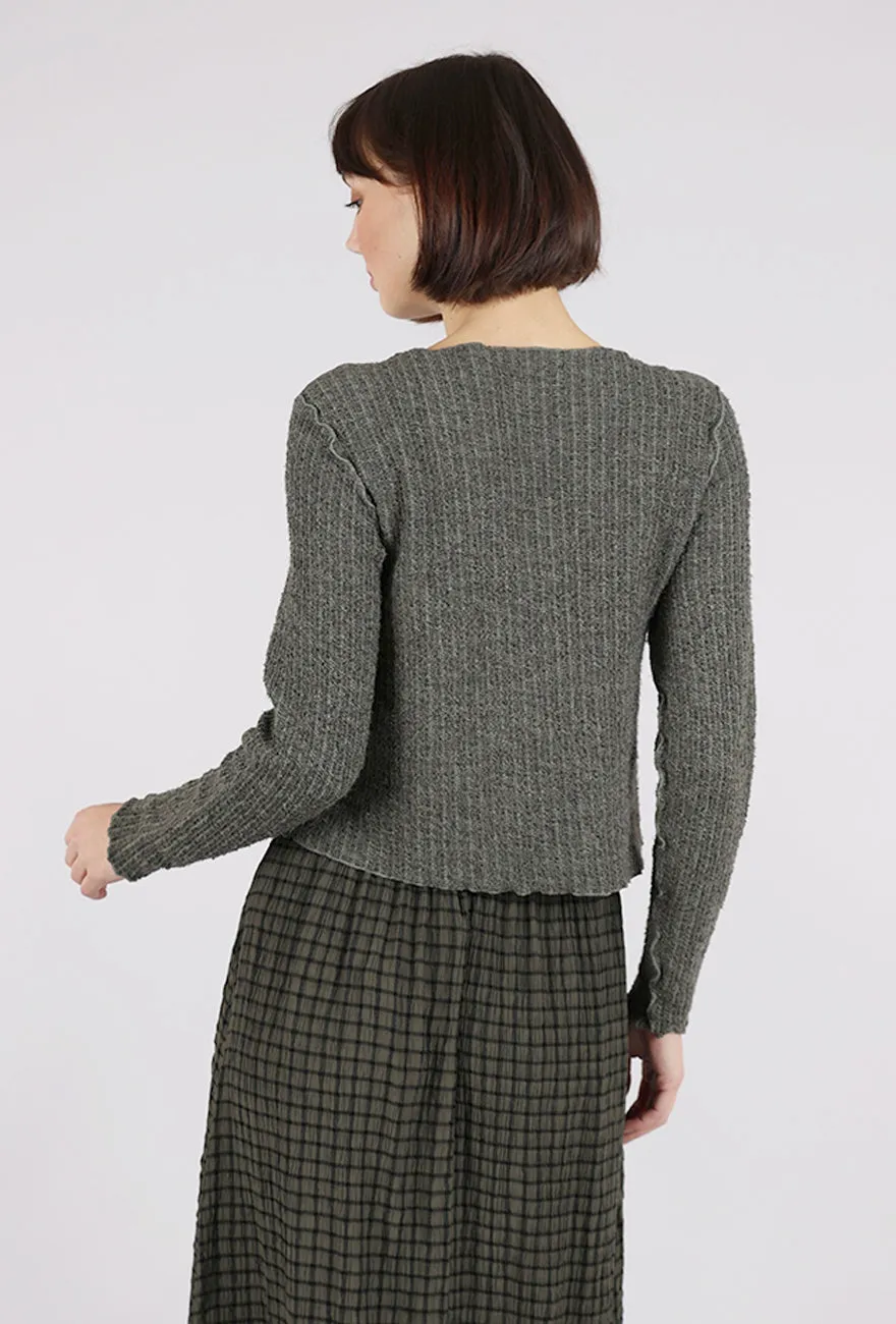 Texture Sweater Crop Cardie, Clay