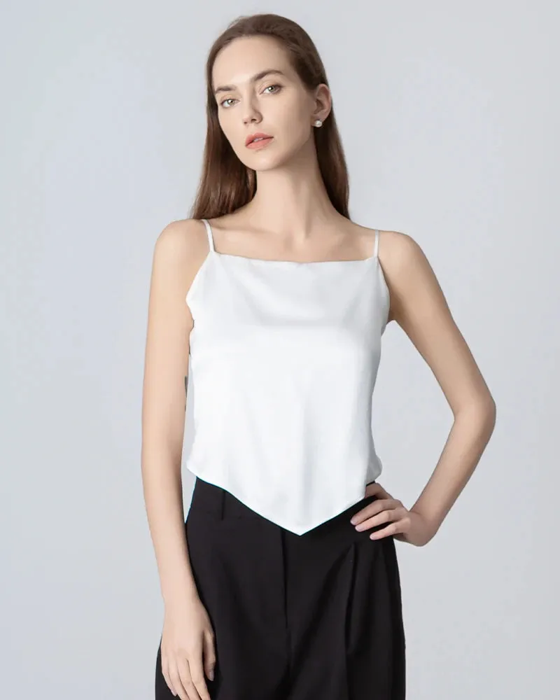 Tie Back Square Neck Silk Camisole