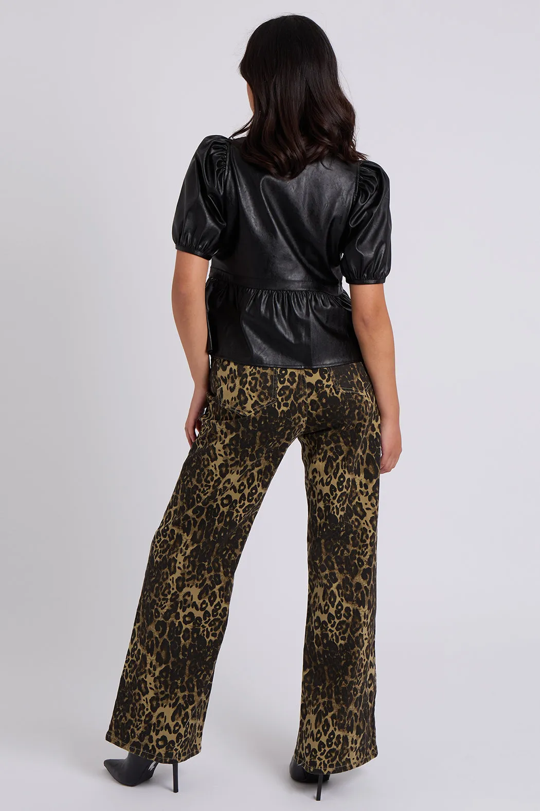 Tie Front PU Top