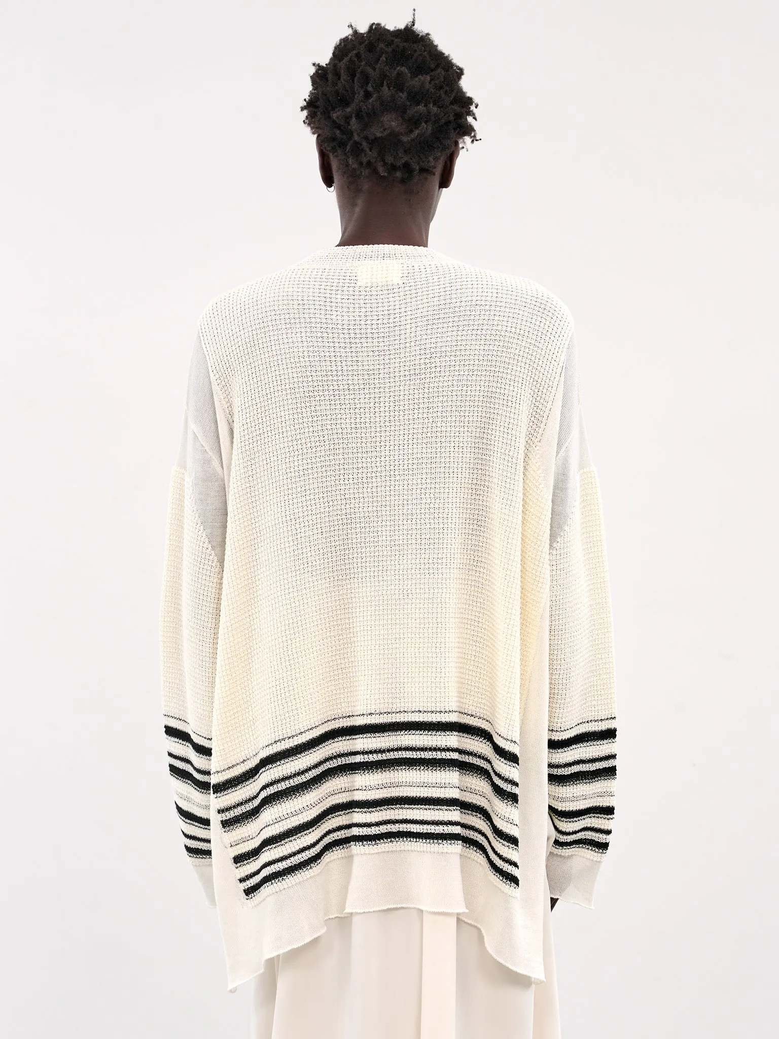 Towel Waffle Knit Sweater (25E96MUK02-014-ALABASTRO B)