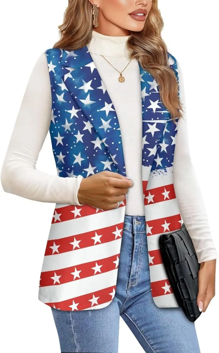 Vest for Women Trendy Loose Casual V Neck 1 Button Sleeveless Waistcoat Lightweight Vest Jacket Tank Tops S-5XL