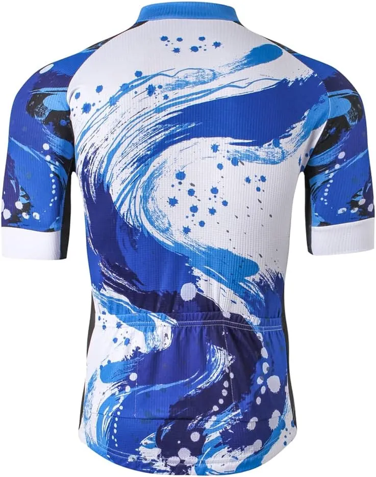 Weimostar Men's Cycling Jersey Men Mountain Bike Jerseys Short Sleeve Tops S-5XL