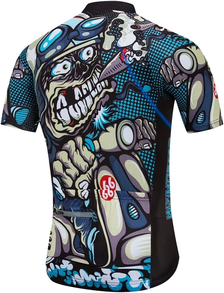 Weimostar Men's Cycling Jersey Men Mountain Bike Jerseys Short Sleeve Tops S-5XL