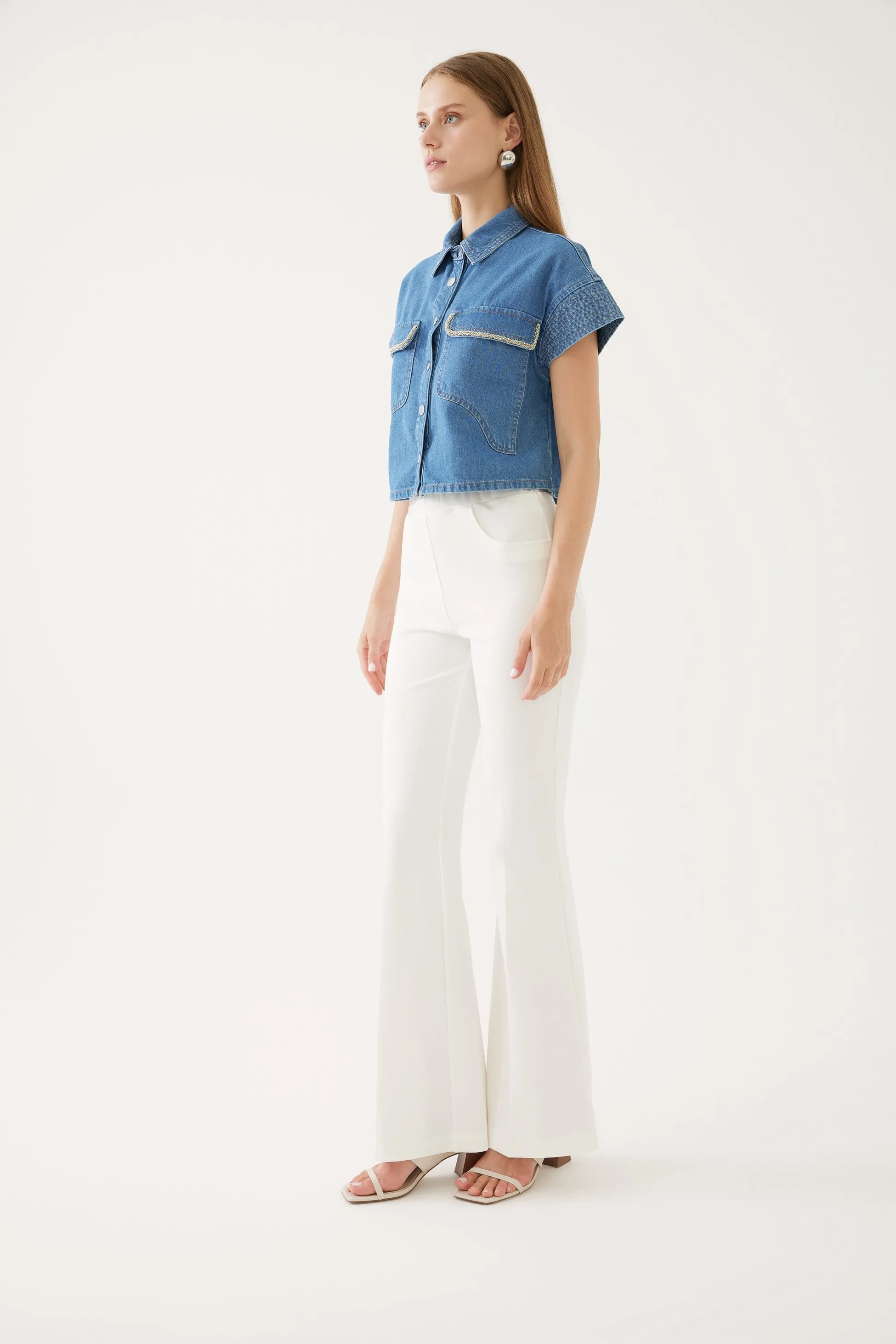 White Flare Pants