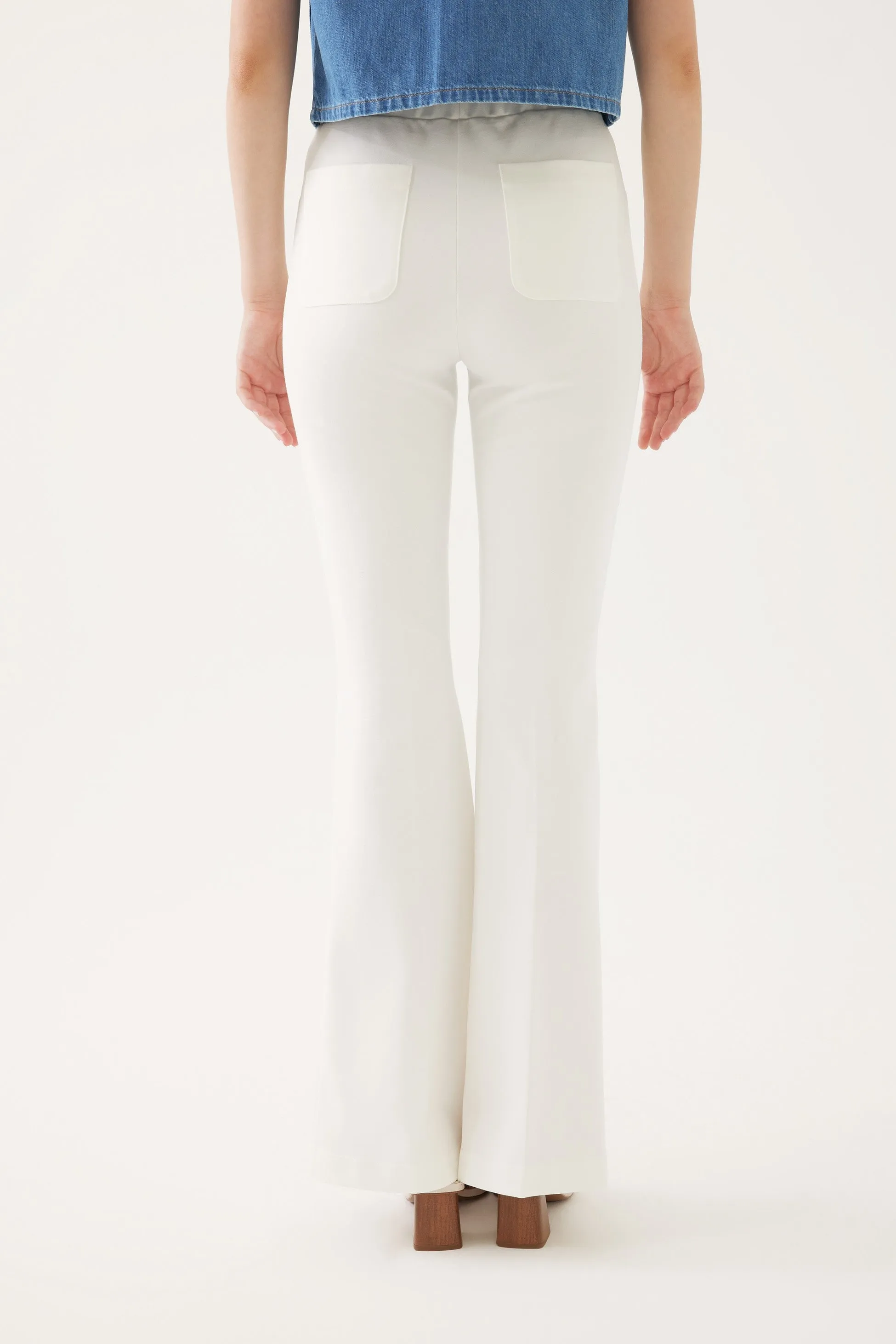 White Flare Pants