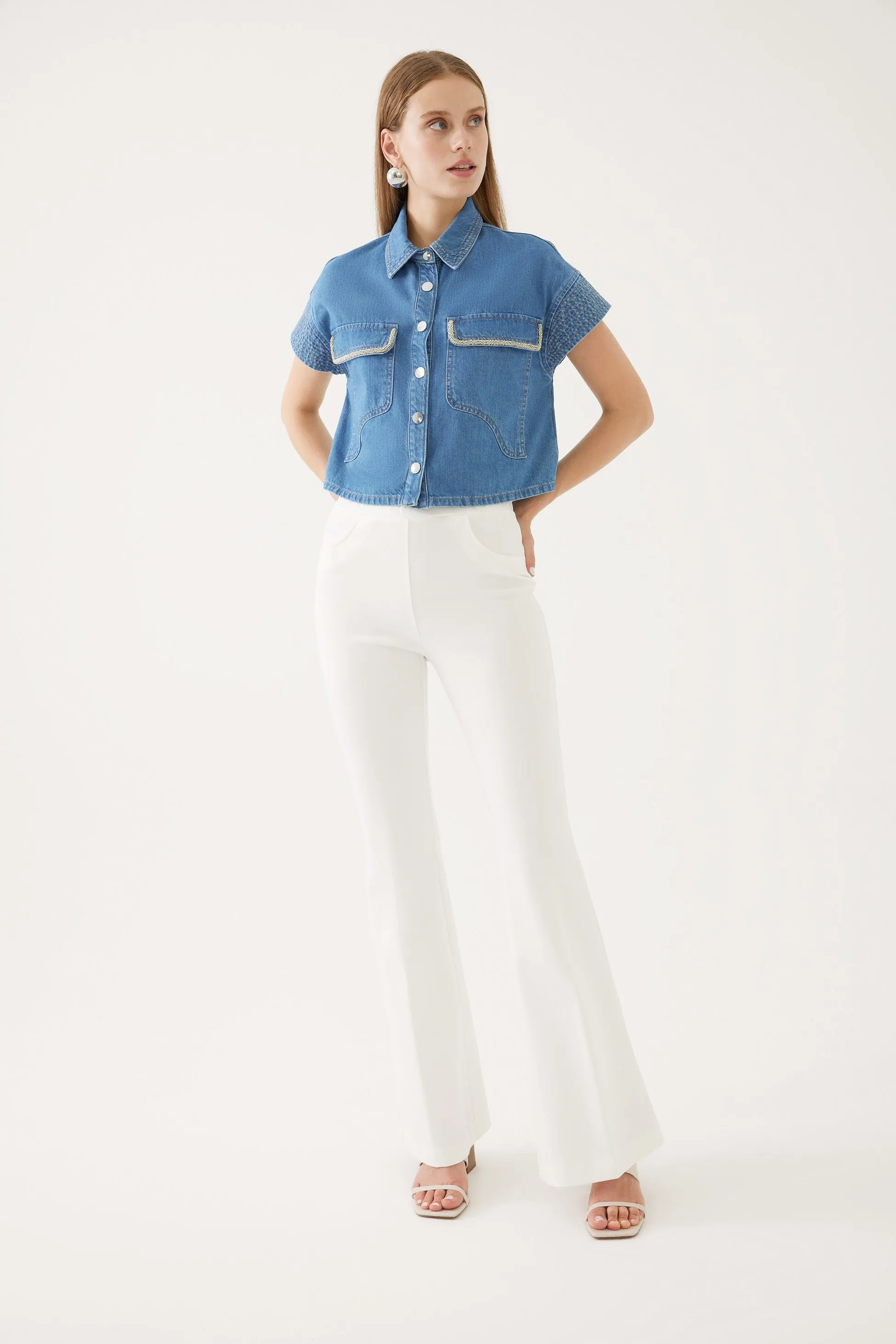 White Flare Pants